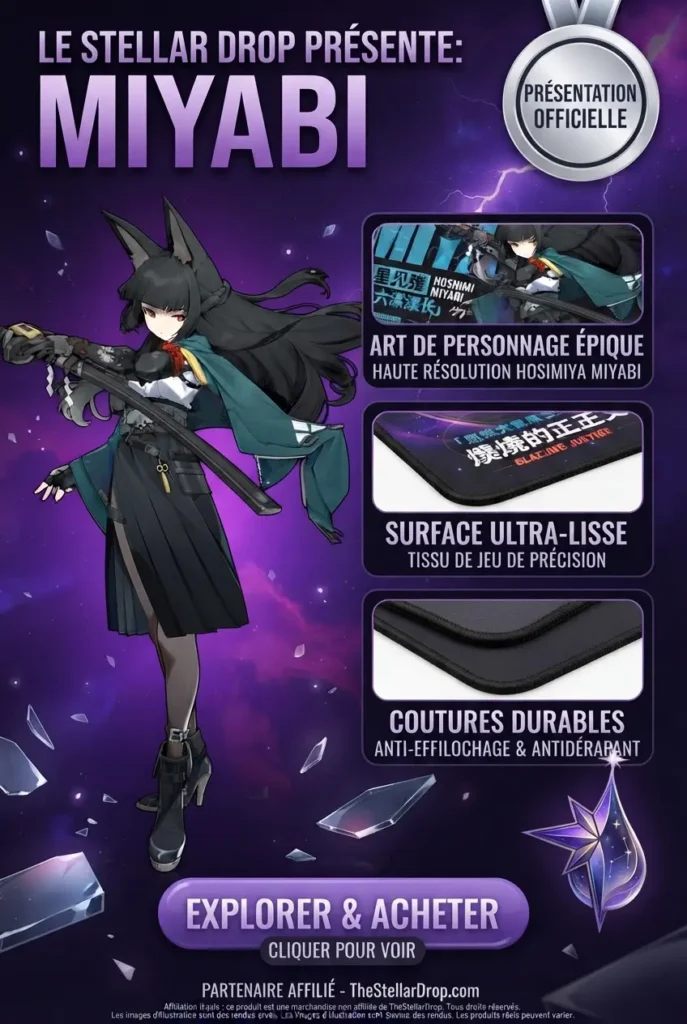 Tapis de souris Miyabi Hoshimi Zenless Zone Zero