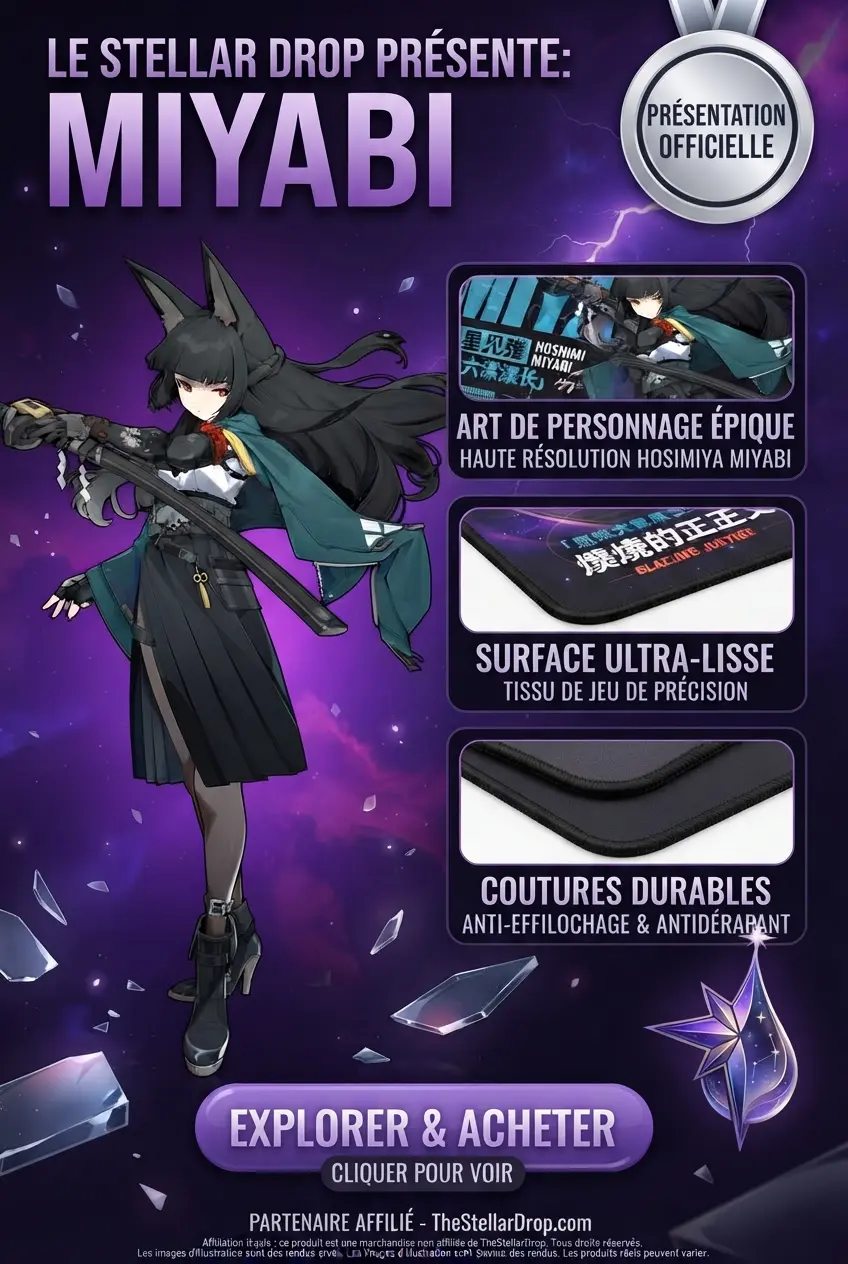 Tapis de souris Miyabi Hoshimi Zenless Zone Zero